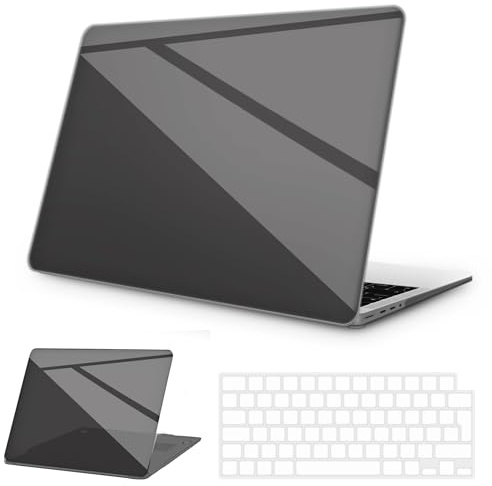 NPUOLS Hülle für MacBook Pro 16 Zoll 2026-2021 M5 M4 M3 M2 M1 Pro Max A3428 A3429 A3403 A3186 A2991 A2780 A2485, Ultradünne Hartschale Schutzhülle Snap Case, Kristall Schwarz