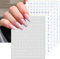 Calkrer 7 Blätter Nagelsticker mit alten Alphabetzahlen, selbstklebende Nagelaufkleber, Dekoration für Nail Art, Sticker für das Design der Nägel und Zubehör.
