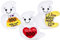My OLi 15.2 cm gefüllte Halloween-Geisterspielzeuge sitzende Plüschpuppen mit Herz/Candy Corn/Mond Packung mit 3 Halloween-Ornamenten Schönes Geschenk für Kinder