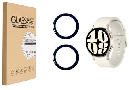 Shunwige (2pcs) Diseñado para Galaxy Watch 6 40mm / Galaxy Watch 5 40mm / Galaxy Watch 4 40mm Protector de pantalla antirrayaduras HD transparente sin burbujas