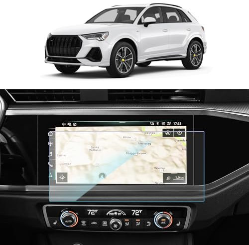 SKTU Displayschutzfolie kompatibel mit Audi Q3 F3 2019-2024 Navigation MMI Schutzfolie Displayschutz 8,8 Zoll