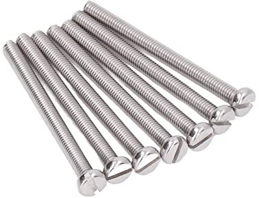 50Pcs Cheese Head Slot Screw, A2 70 Stainless Steel Stainless Steel Machine Screw for Accuracy Machinery Household M3 (M3*40)