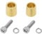 LT Easiyl 1Pair M6 Brass Battery Pole Adapter M6 Battery Terminal Connector Brass Positive or Negative Battery Cable Clamps for Lithium Car Batteries