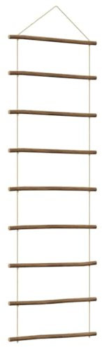 vidaXL Wanddekoration in Leiterform 50x150 cm Natürlicher Zweig, Wanddeko, hängende Dekoration, hängende Dekoration Holz, Wandbehang