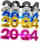 Ciieeo 2024 Silvester Party Brillen Digital Brille in 5 Farbtönen Silvester Brille