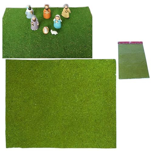 BEST&FREE Boden für Krippen oder Boden für Weihnachtskrippen, 50 x 70 cm, Basis und Matte, ideal für Weihnachtsdekoration, Hintergrund für Weihnachtskrippen, schafft die realistische Bodenatmosphäre