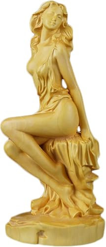 Körperkunst-Figur für Frauen, Desktop-Display-Ornamente, nackte Dame, Mini-Schönheitsgöttin, Holzstatue, nackte weibliche Skulptur, Wohnaccessoires, Neuheitsgeschenk, 15 × 7,5 × 7 cm,B