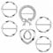 salbsever 6 Stück Schal Ring Clip, Metal Gürtelschnalle Damen Runder Kleidungs Eckknopf T Shirt Clips Schnalle Schal Seidenschal Ring Saum Knoten Hemd Krawattenklammer