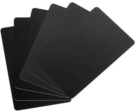 QUARKZMAN 10 Stück Blanko-PVC-Karten Farbe, CR80 15 Mil Kunststoffkarten Blanko-ID-Karte Wasserdicht für ID-Badge, Kreditkarten, Identifikationsabzeichen, Drucker, Schwarz