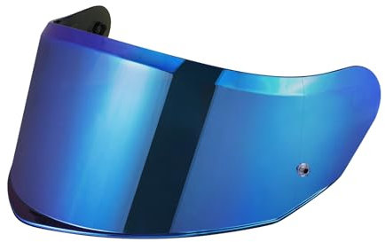 Visiera Casco per FF808 Stream II,Visiera del casco Lente Antigraffio Flip up Lente,Protezione per Il Vento del Motociclo,Casco Parabrezza Moto Visiera a Lente Integrale (Blu cromo)