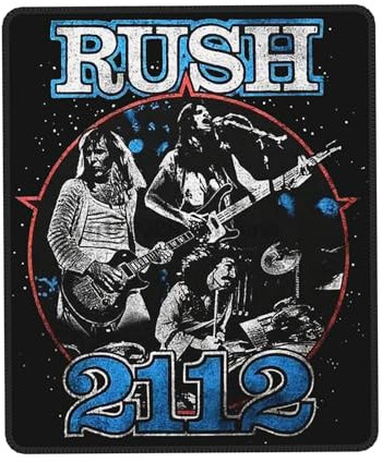Reginascaks Rush-Mouse Matte Rockband Merch Gaming-Mauspad – Band-Memorabilia-Thema, Gummi-Schreibtischunterlage, Musikband, Geschenk, Must-Have für Rock-Fans, 17,8 x 21,8 cm