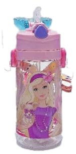 PLNVNVP Gourdes d'eau Barbi, 520ml Gourde pour Enfant, Gourde Enfant avec Paille, Barbi Princesse Gourde, Bouteille Enfant pour Maternelle, Ecole, Sport, Bouteille d'eau Enfant, Violette