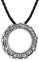 IOETSEUT Männer personalisierte Halskette Stargate Anhänger Schmuck mit Kette Halskette Männer Rundes Design Mystische Schwarz Hip Hop Halskette Schmuck Geschenk Geschenk