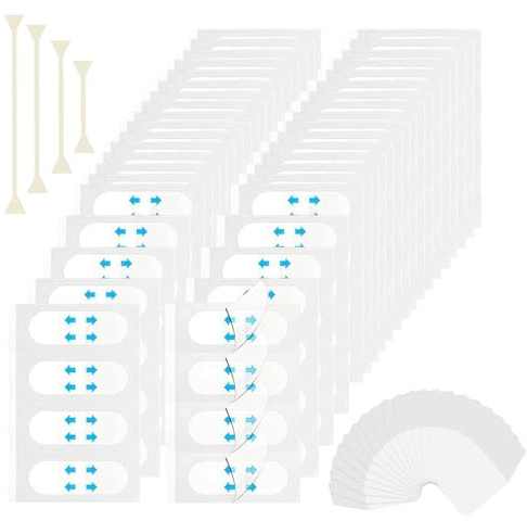 120 Stück Face Lifting Tape + 20 Unsichtbare Aufkleber + 4 Hebeseile, Unsichtbares Gesichtslifting Facial Patches für Sofortige V-Form Konturierung von Gesicht, Hals, Augenpartie