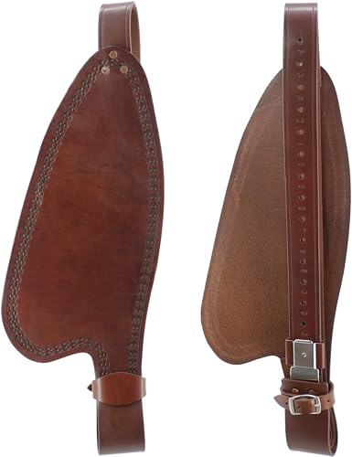 Jeereal Leder-Westernsattel Ersatz-Fender mit Hobble-Gurten, Edelstahl-Blevin-Schnallen, Sattelschutzbleche für Pferde, Braun