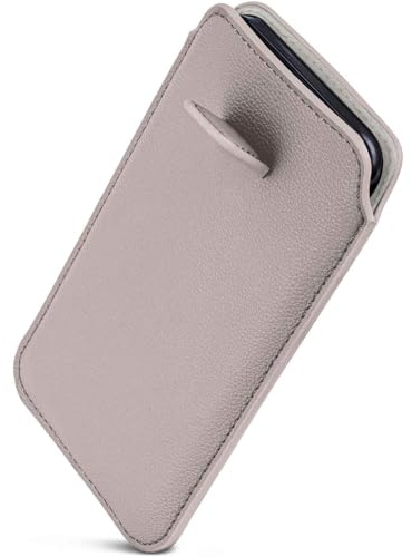 ONEFLOW Liberty Case für Samsung Galaxy Z Fold 7 Handy Einsteckhülle mit Rückzugfunktion, PU Leder Handytasche, Schutzhülle mit Lasche, Sleeve Etui Hülle zum Einstecken, Hellgrau