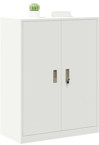 vidaXL Aufbewahrungsschrank Weiß 80 x 40 x 105 cm Stahl