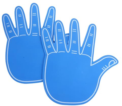Healifty Eva Cheerleading Handschuhe mit Fünf Unabhängigen Fingern 2 Stück Leichte Kunststoff Pompons für Sportfans und Große Sportevents