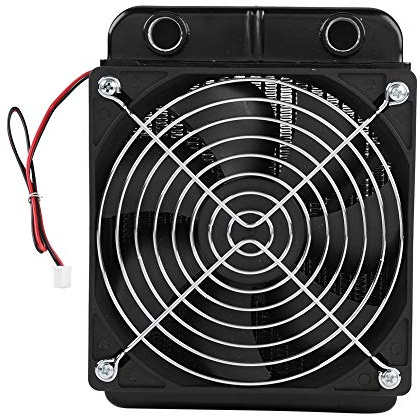 Radiador de refrigeración por agua para CPU con rosca G1/4, intercambiador de calor de aluminio de 18 tubos, incluye ventilador de 120 mm para refrigerador líquido de CPU, gabinete (120mm)
