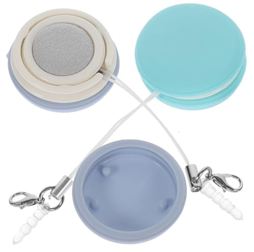 Healifty 2 Pcs Phone Screen Cleaner Pendant for Cellphone, Portable Small Screen Wipe with Silicone and Aluminium Alloy Material, Easy Access and Non-Scratch for Home Use or Travel