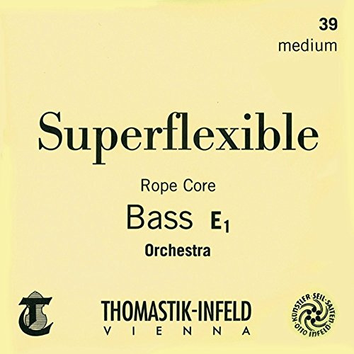 Thomastik Einzelsaite für Kontrabass 3/4 Superflexible - A-Saite Stahlseilkern, Chrom umsponnen, Orchesterstimmung, mittel