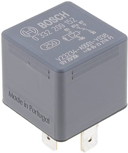 Bosch 0332209152 Micro-Relais 12V 30A, 5 Terminaux, Ip5K4, Résistance aux Températures Allant de -40° C À 100° C