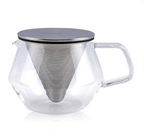 Kinto Carat - Théière en Verre avec Filtre en Acier