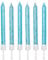 Anniversary House Pack of 12 Light Glitter Birthday Candles with Holders, 7.5 Centimeters, Celebration Cake Decoration, AHC191, Pale Blue