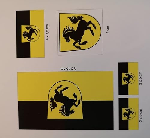 U24 Aufkleberbogen Stuttgart Aufkleber Set Flagge Fahne