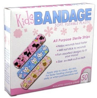 Bandages with Kids Designs Plasters Band-Aids, 2-Pack