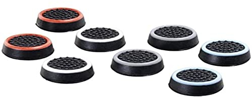 Hama „8in1“-Set Control-Stick Aufsätze für Nintendo Switch Joy-Con Controller (Thumb-Stick Caps für besseren Grip, in 4 Farben) Analog-Stick Schutz-Kappen schwarz-weiß/-blau/-rot/-grau