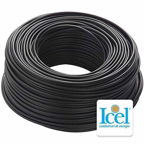 Cavo Icel FS17, Matassa Metri, Filo Elettrico Unipolare Isolante, Impianti Elettrici, Case, Imprese Edili (Nero, 1 x 1,5 mm)