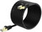 VOSGA Outdoor Cat 7 Ethernet Cable 15M/50 ft,S/FTP - 600 MHZ -Cat7 Network RJ45 Waterproof Direct Burial Internet Cable 15M Round Black