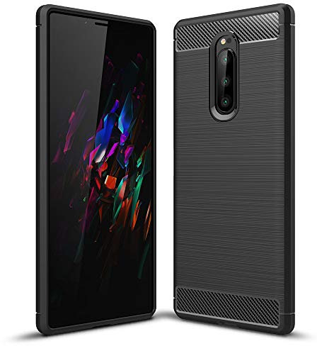 NALIA Funda Compatible con Sony Xperia 1, Protectora Carcasa Anti-Golpes TPU Silicona Ultra-Fina Gel Bumper Estuche, Goma Cubierta Cobertura Delgado Cover Smartphone Telefono Movil Case - Negro