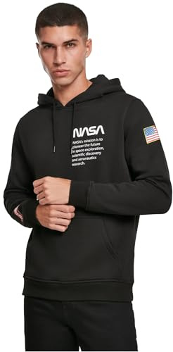 Mister Tee Herren NASA Definition Hoody Kapuzenpullover, Black, XS