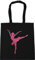 Hippowarehouse Ballerina ballet - pink glitter Tote Shopping Gym Beach Bag 42cm x38cm, 10 litres