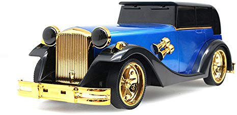 XuFan AN-A5 Wireless Bluetooth Speaker Classic Car Shape Dual Speaker Bass Subwoofer with FM Radio MP3 (Blue)