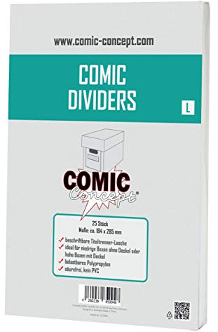 Comic Concept Titeltrenner L (weiß) (25 Stück) 184 x 285 mm