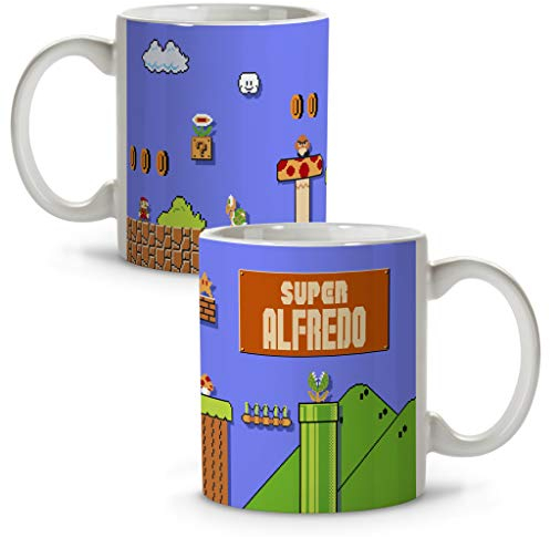LolaPix Taza Mario Bros. Tazas personalizadas. Regalo friki. Tazas originales con nombre.