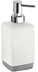 Gedy G-Lucy, Dispenser Bianco, Dosatore Sapone Bagno Realizzato in Ceramica, Misure 17,5X7,3X7,3 CM e Peso 0,308 kg, Design R&S, 2 Anni di Garanzia, Unica