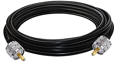 TUOLNK SO239 UHF macho a UHF cable de extensión macho Cable coaxial RF de baja pérdida Cable coaxial PL259 RG58 para radio bidireccional/dispositivos LAN inalámbricos Cable UHF de 16,4 pies (5 m)