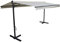 Happy Garden Store Double Pente Frene sur Pieds de Dimensions 3,95 x 3 m, Toile Beige et Structure Grise