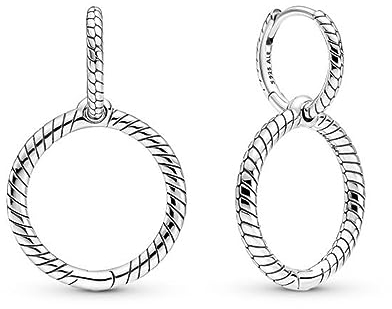 Pandora Moments Charm Creolen in Sterlin-Silber aus der Pandora Moments Collection