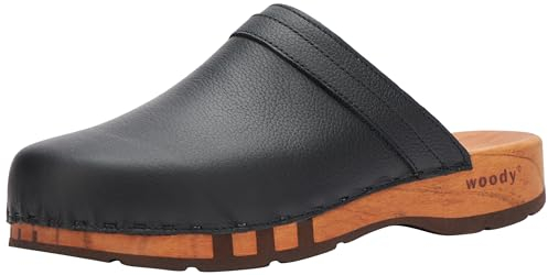 woody Herren Harry Holzschuh, schwarz, 46 EU