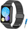 MIJOBS Armband Kompatibel mit Huawei Watch Fit 2/Active/Elegant/Classic Ersatzarmband Metallarmband Edelstahlarmband Smartwatch Zubehör für Huawei Watch Fit2