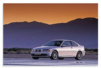 Sportwagen-Poster für BMW E46 Limousine 3er Poster Dekorative Malerei Leinwand Wandposter und Kunstbild Druck Moderne Familie Schlafzimmer Dekor Poster