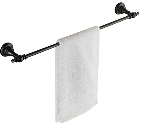 DREANNI Toallero de Pared Toallero de Pared sin Taladro Negro Toallero Adhesivo de Latón para Cuarto de Baño Wc,60Cm Cuarto de Baño Hardware Colgante/50Cm