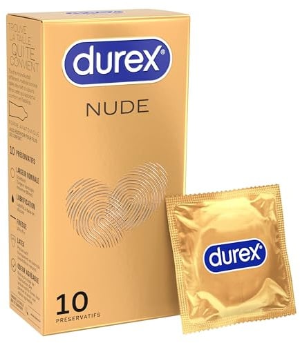 Durex Nude – 10 ultradünne Kondome für Herren – Standardgröße
