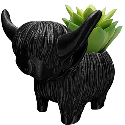 LINGJIONG Sukkulenten-Pflanztopf,Süßer Hochlandkuh-Pflanzgefäß | Kuh-Pflanzgefäß Sukkulenten-Blumentopf für Indoor Outdoor Garden Decor