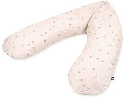 Julius Zöllner Classic Stillkissen ca. 190 cm | Füllung 42 Liter EPS-Mikroperlen | Made in Germany | Bezug aus 100% Baumwolle | OEKO-TEX® STANDARD 100 | Sternentraum